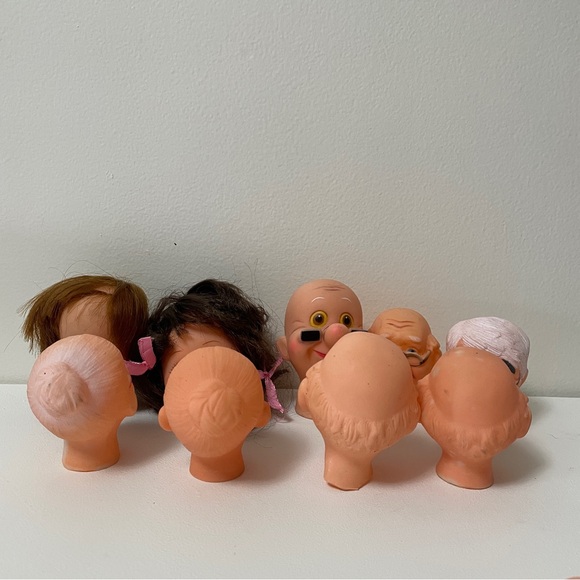 Vintage Doll Parts LOT Heads Arms Hands Craft Making Parts Fibre Craft - Picture 9 of 16